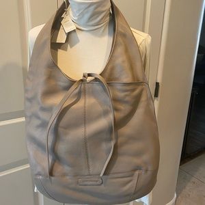 Lucky brand leather Mia Hobo in mushroom